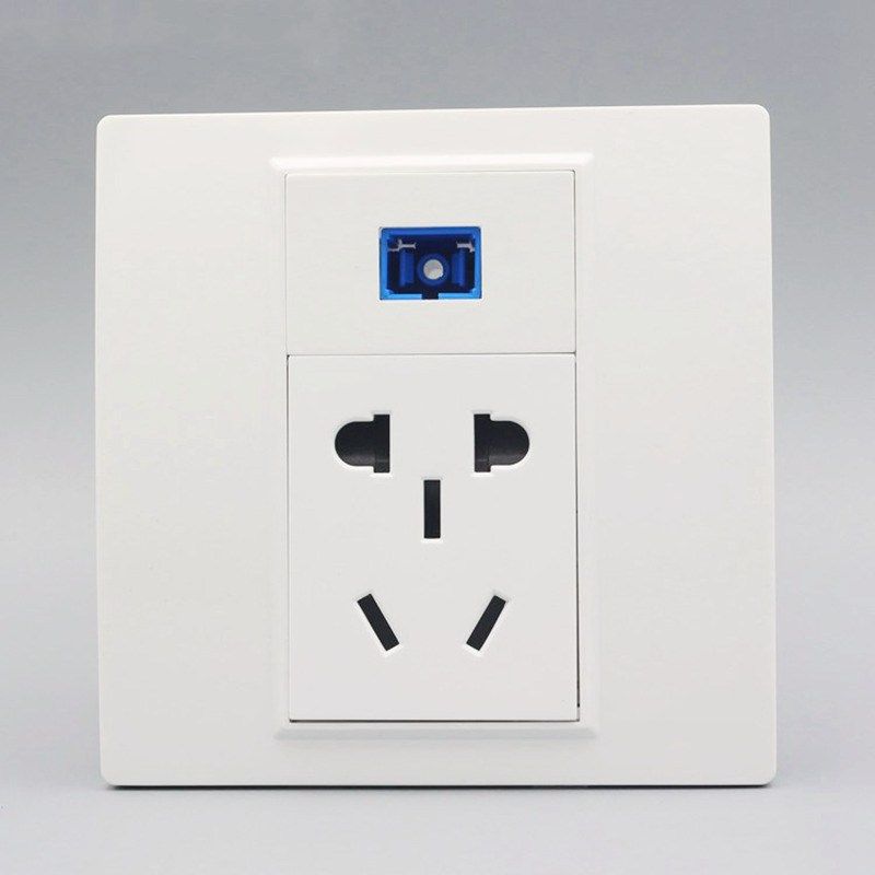 光纤插座网线sc电源插座5孔面板墙壁五孔电脑插座