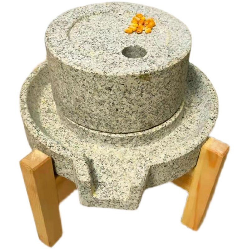 小石石磨教学体验幼儿园磨盘石磨盘手摇传统豆浆石雕