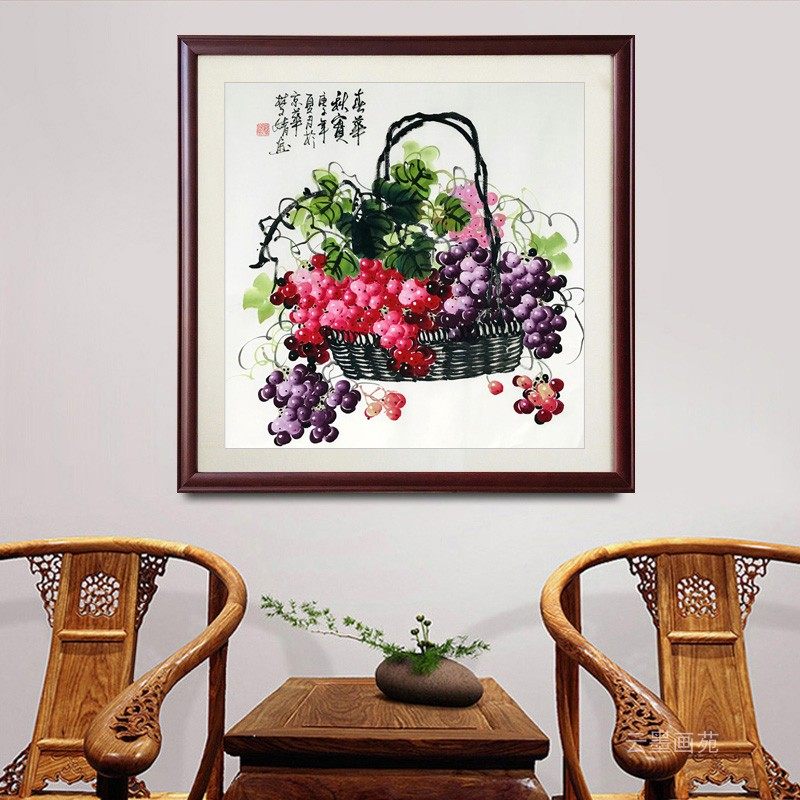 国画花鸟画客厅卧室餐厅挂画中式装饰画手绘水墨国画