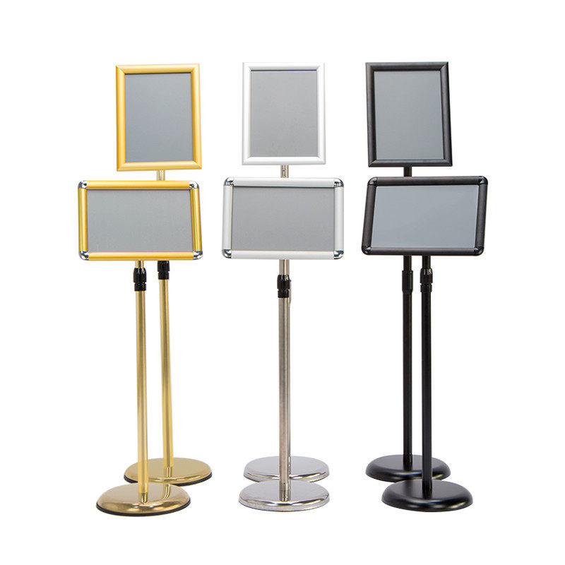 不锈钢a4立牌指示牌立式广告牌水牌展示架a3酒店广告牌