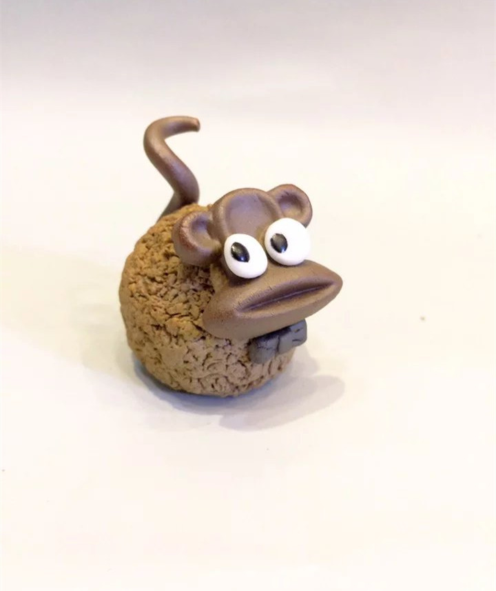 超萌手工粗陶生肖陶瓷宠物陶泥小兔龙小候迷你茶宠摆件