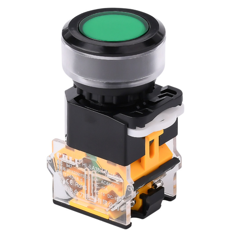 【按钮】la38按钮开关 开孔30mm 启动停止自复位l