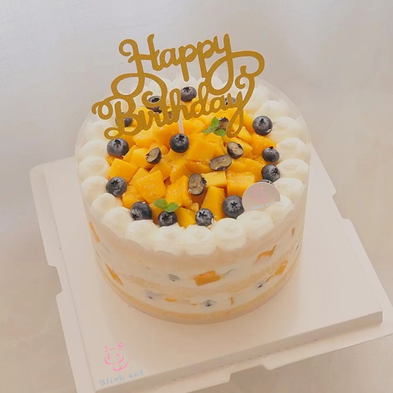 blinkcat芒果蛋糕新鲜水果生日蛋糕蓝莓生日礼物武汉新鲜生日蛋糕