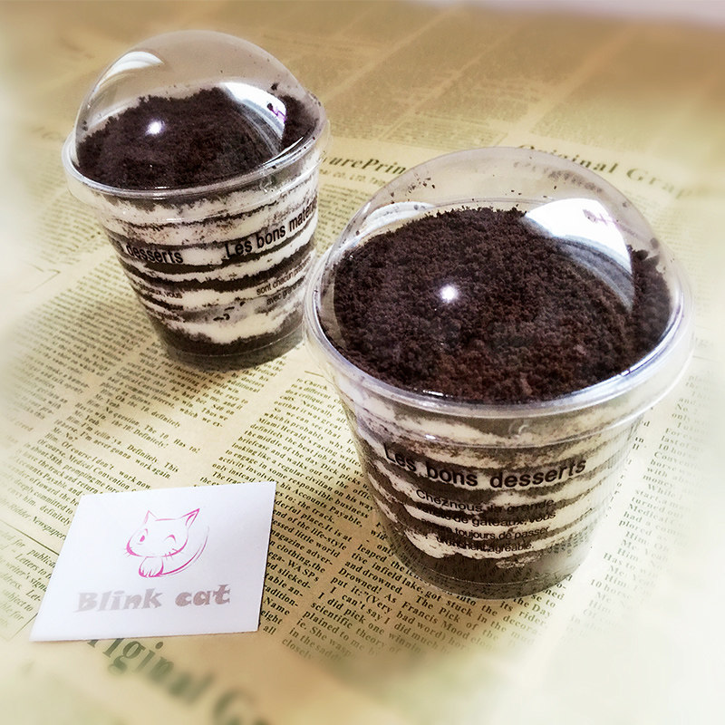 blinkcat奥利利奥2个木糠杯杯子蛋糕新鲜动物奶油新鲜生日蛋糕