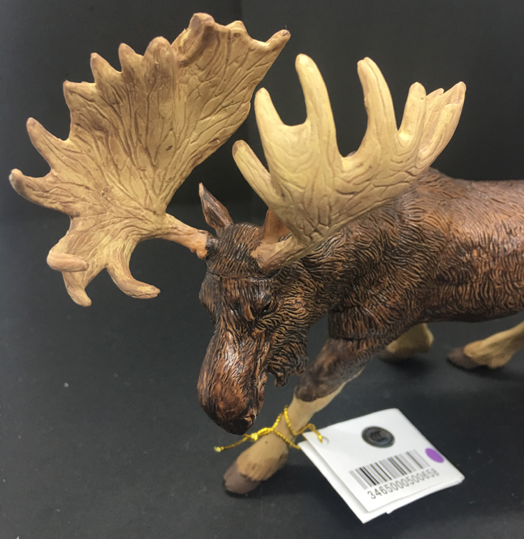 正版papo北美驼鹿50065仿真野生动物模型儿童玩具圣诞仿真