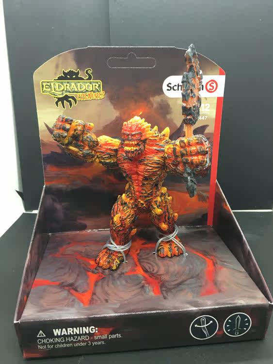 德国schleich思乐42447岩浆傀儡世界武器手办