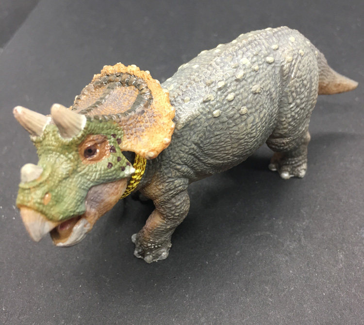 包邮法国papo仿真恐龙模型儿童玩具侏罗纪三角龙幼崽仿真