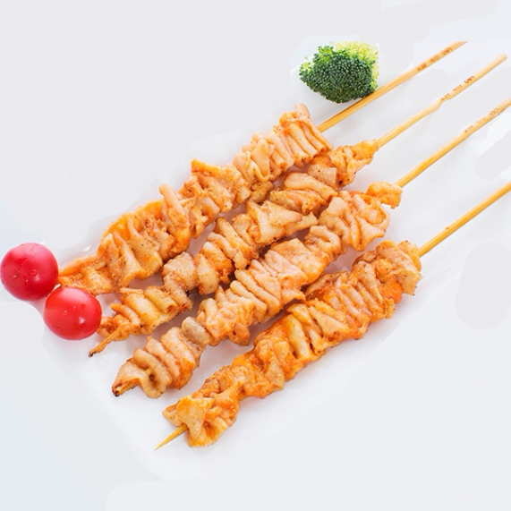 鸡皮腌制脆皮奥尔良调理小串烧烤食材冷冻半成品鸡肉丸