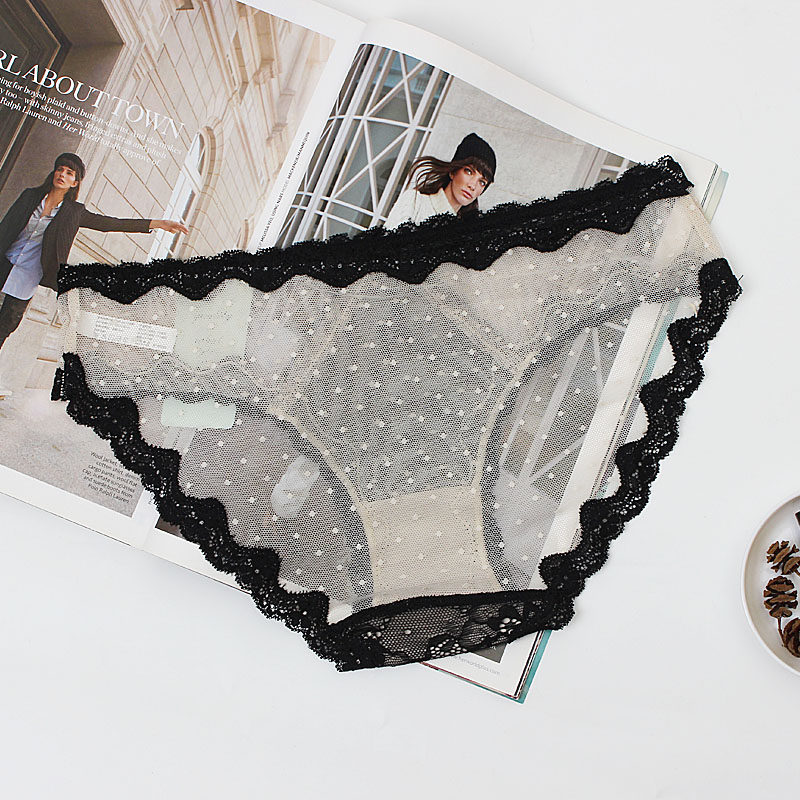 比诺女子内裤女蕾丝薄款性感惑柔舒镂空情调生活酒红低腰三角裤头