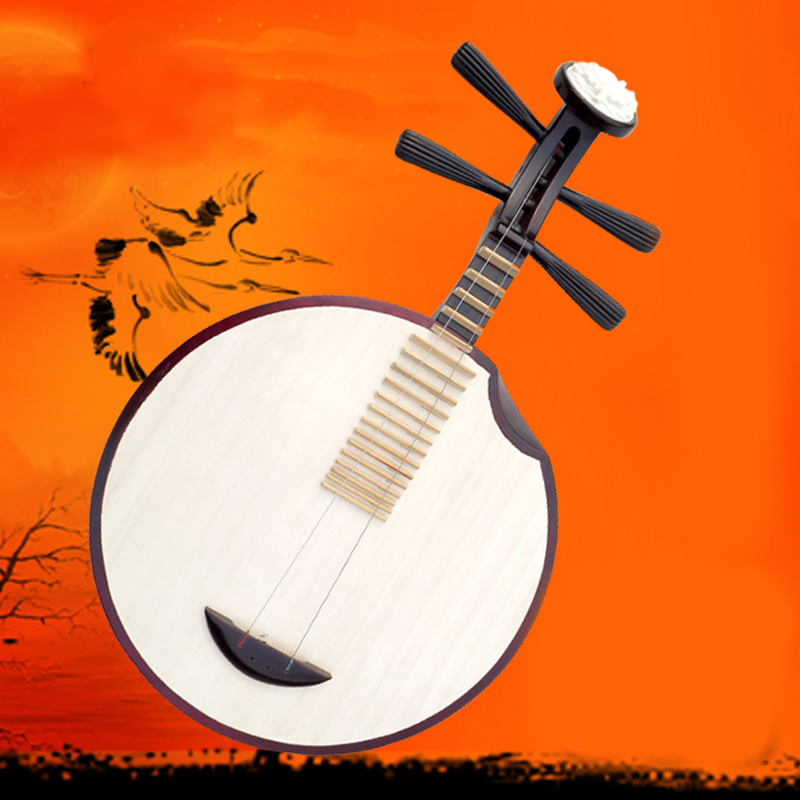 乐器民族弹拨红色硬木民乐京剧月琴厂家促销月琴