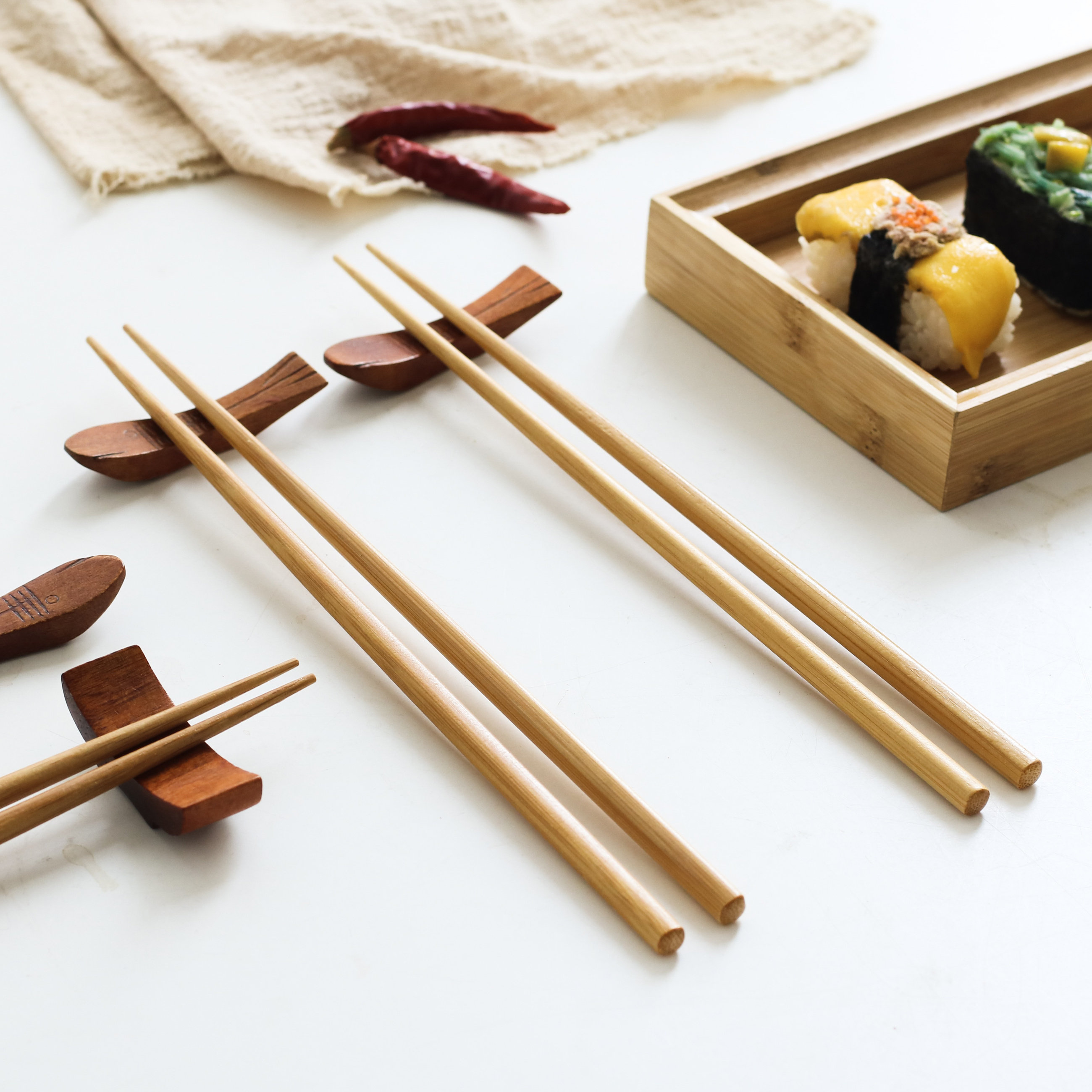 筷子日式竹筷天然家用商用日本料理防霉无蜡创意筷子