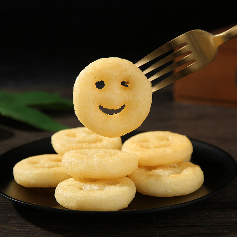 笑脸薯饼冷冻开心脆土豆饼薯条油炸薯脸半成品薯类制品