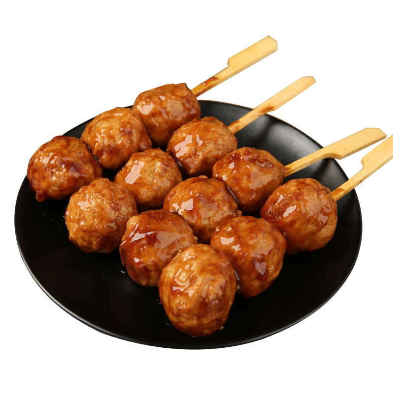大成脆骨照烧罗森日式鸡肉肉丸子串食品加热鸡肉丸