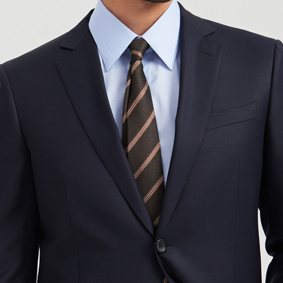 High Grade Wool Navy Slim Fit Business Dress Wool Suit Suit Two-piece Suit Suitable For Work High Grade Wool Navy Slim Fit Business Dress Wool Suit Suit Two-piece Suit Suitable For Work