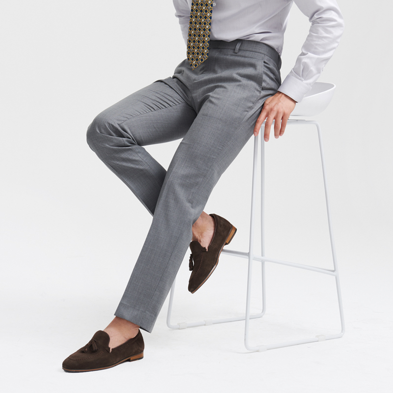 上东奢媛 夏装休闲羊毛九分修身直通西裤男 薄款透气 2021Y049/4