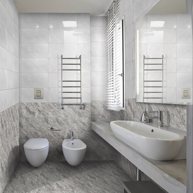 帕斯高灰墙砖 简约现代卫生间瓷砖厨房浴室厕所防水地板砖300x600