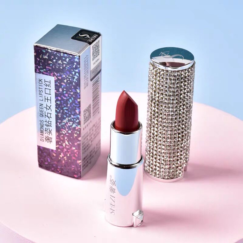 sz奢姿钻石口红持久保湿哑光雾面不易脱妆唇彩