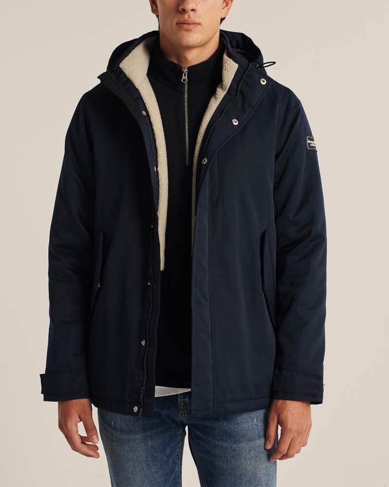 国内现货 Abercrombie&Fitch/AF 男士经典款秋冬羊羔绒夹克/外套