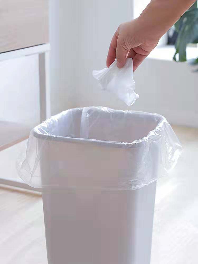 白色透明垃圾袋平口加厚宾馆酒店客房专用一次性家用垃圾袋