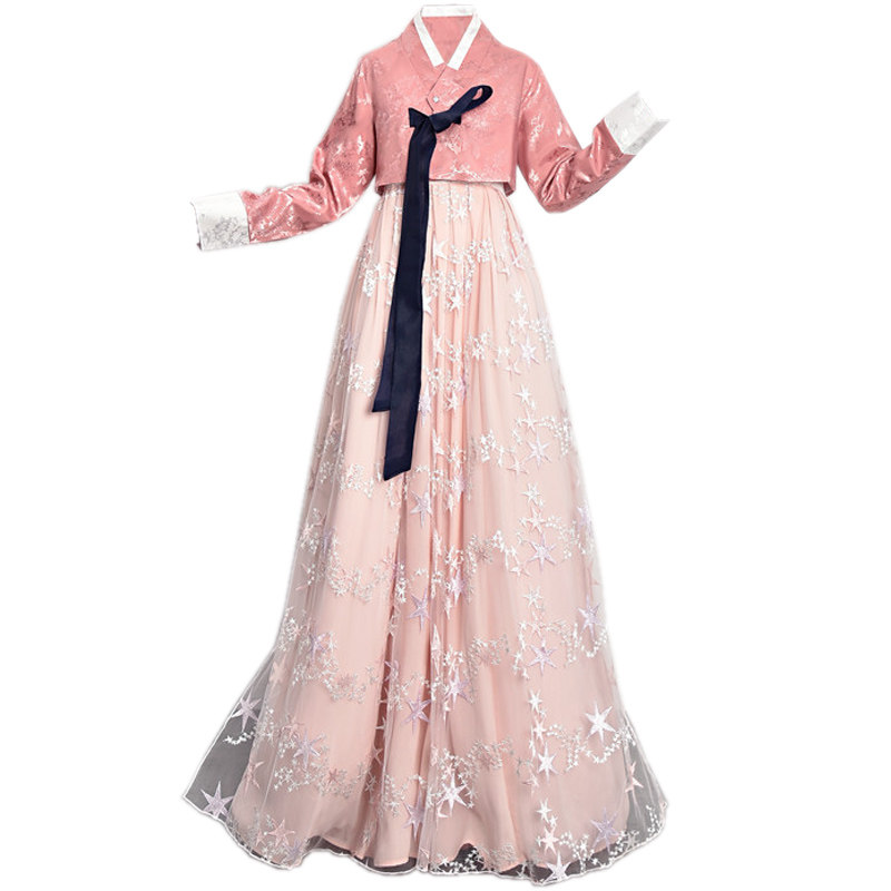 朝鲜族朝鲜服装女士韩服改良韩国宫廷礼服复古民族服装