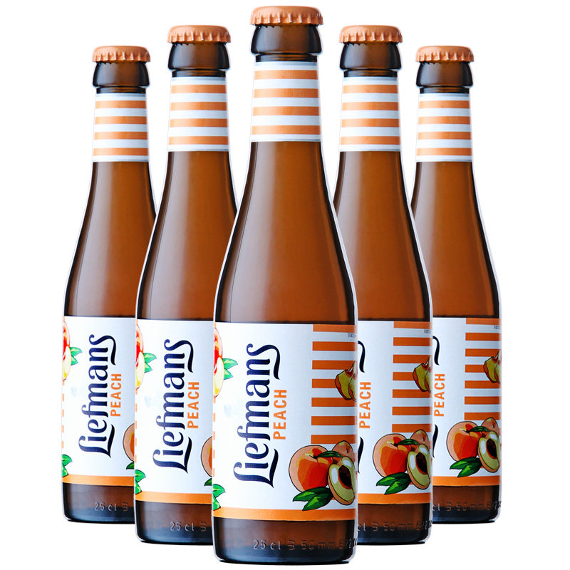 乐蔓乐曼liefmans桃子味水果啤酒250ml*24瓶 比利时进口 乐蔓桃子