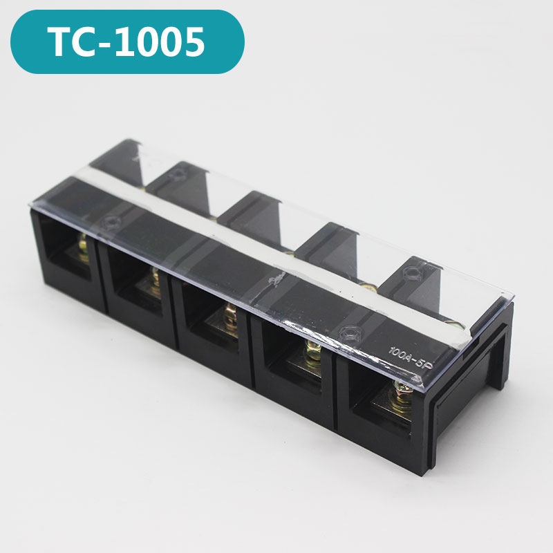 接线端子tc1005纯铜100a5p电流固定式tc10055位接线端子