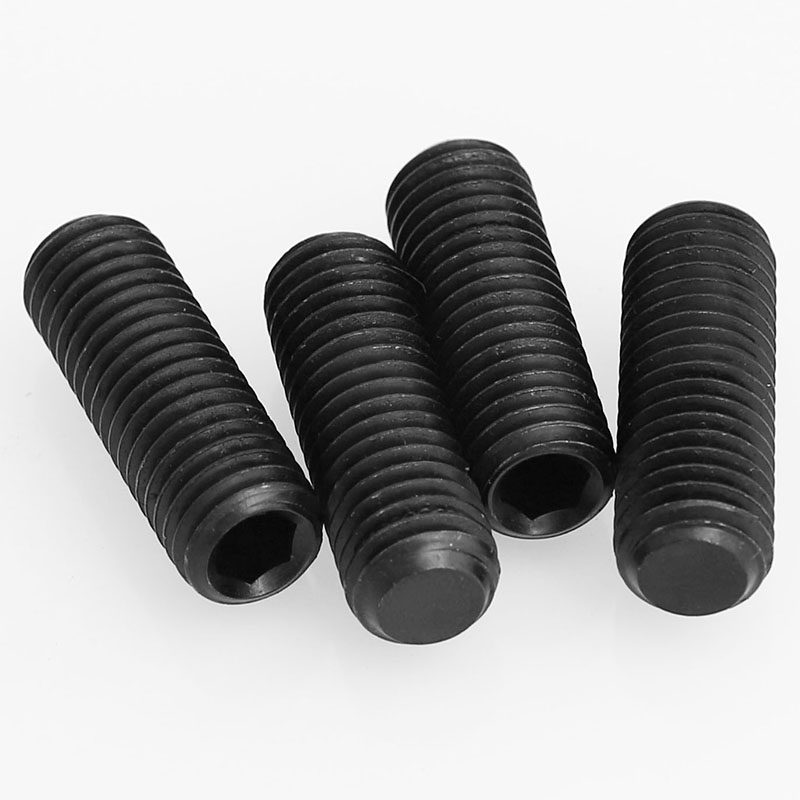 m2m3m4 黑色304不锈钢平端紧定螺丝 黑锌内六角无头螺钉机米顶丝