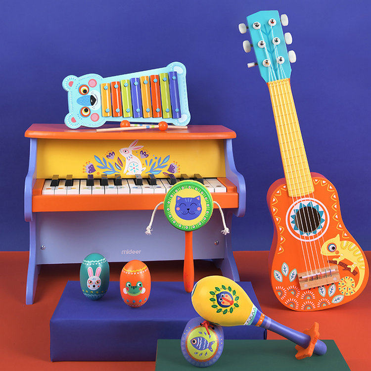 玩具mideer弥鹿奥尔夫乐器宝宝吹奏益智音乐口琴吹奏玩具