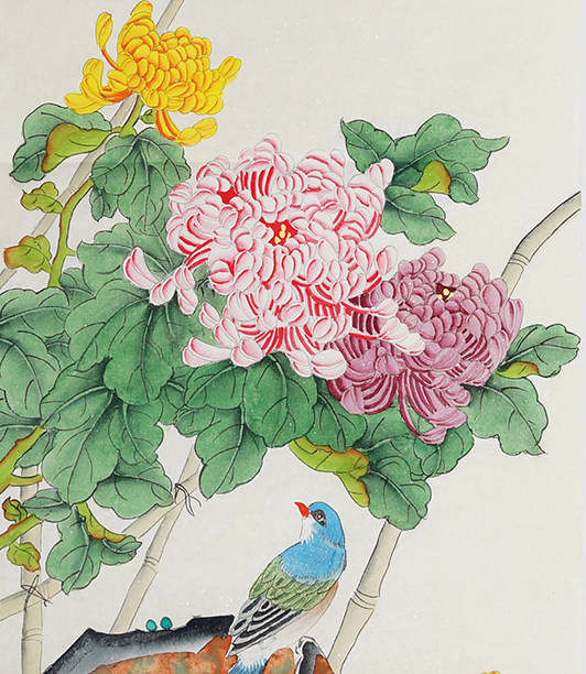 四条屏国画梅兰竹菊工笔花鸟中国画纯手工客厅挂画秦薇字画1177