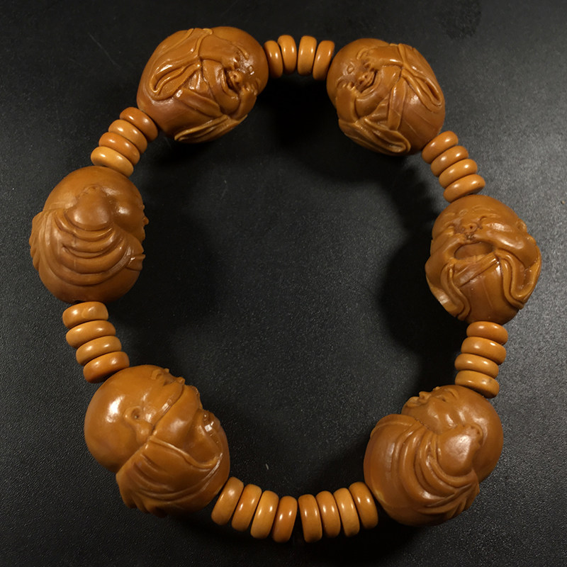 橄榄三不忘忧核手串核雕童子老油胡三不手链男女手链