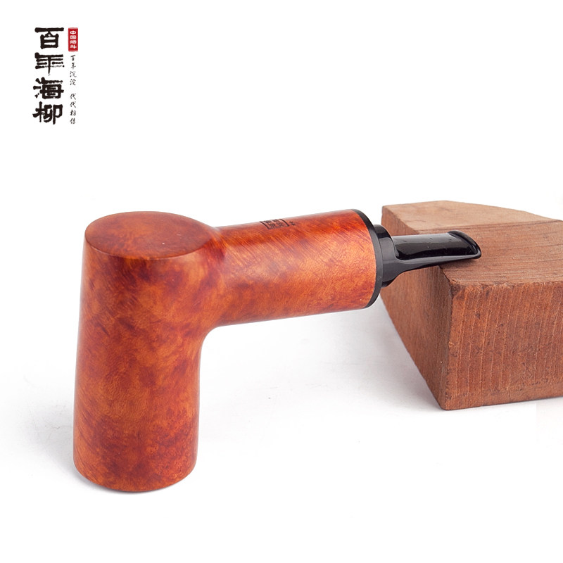 百年海柳石楠木过滤烟斗烟丝专用烟斗直式手工烟斗sh183