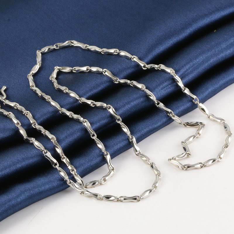 白金正品铂金项链男士女款pt950链子元宝百搭颈饰