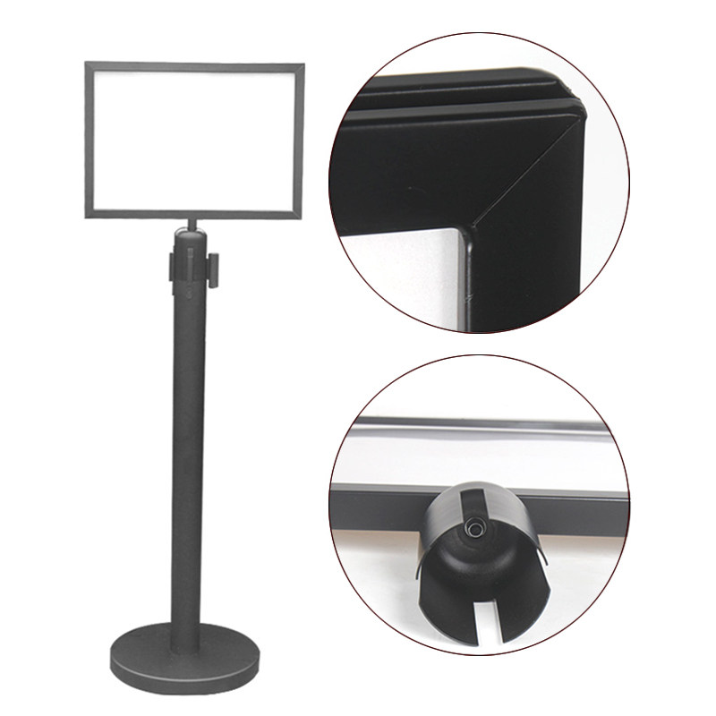 不锈钢一米线插牌指示牌 a3a4隔离带警戒线伸缩栏杆座水牌立牌