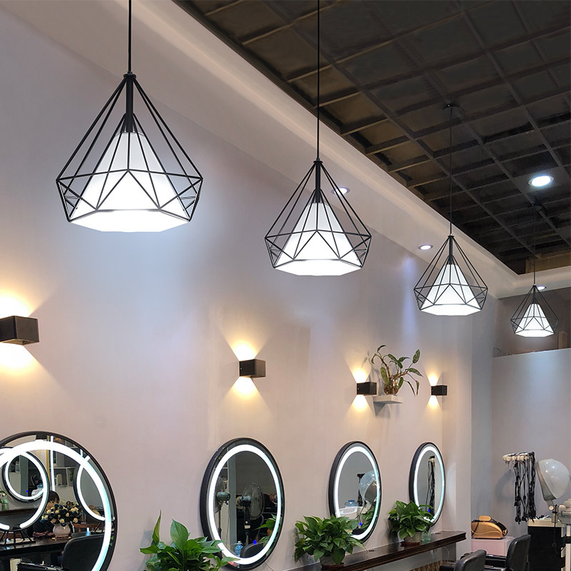 美发理发店专用超亮发廊吊灯店铺商用创意个性奶茶成套灯具