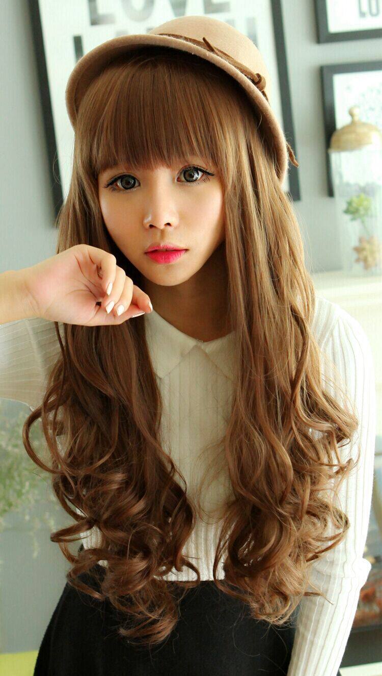 新款假发 女生 长卷 哑光高温丝长卷发蓬松时尚假发套女士假头发