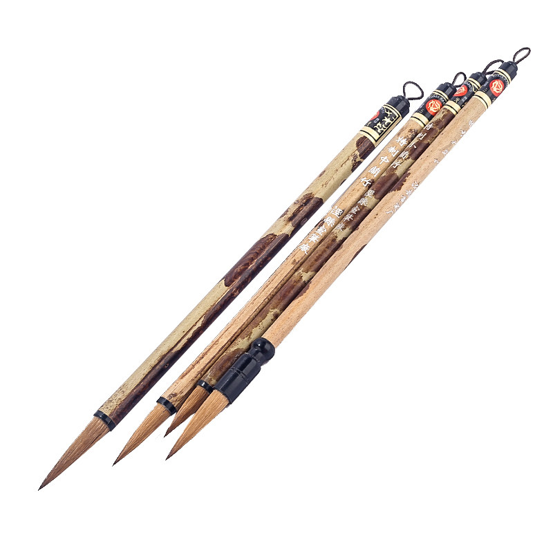 安徽泾县宣笔正宗三兔兔牌狼毫毛笔特制大兰毛笔