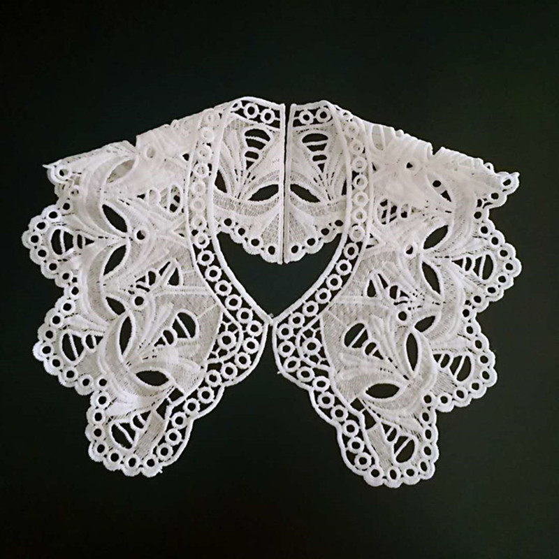 白色娃娃领口花边镂空领子diy服装手工辅料花边