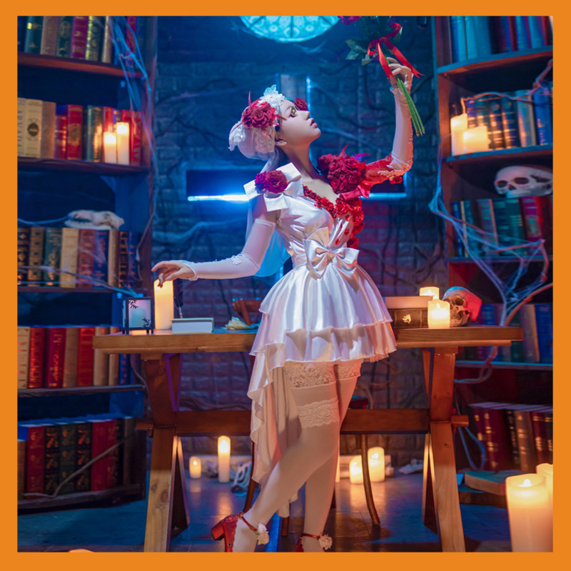 鱼子酱第五人格调香师猩红新娘花嫁婚纱皮肤cosplaycosplay女装