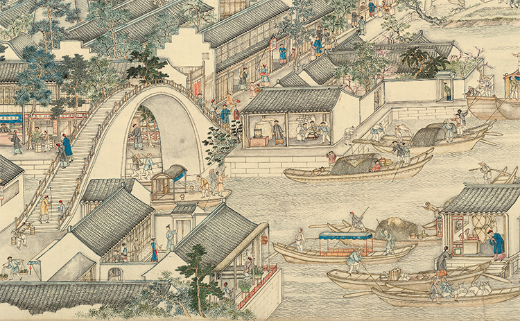 清代徐扬姑苏繁华国画长卷人物画风俗画国画
