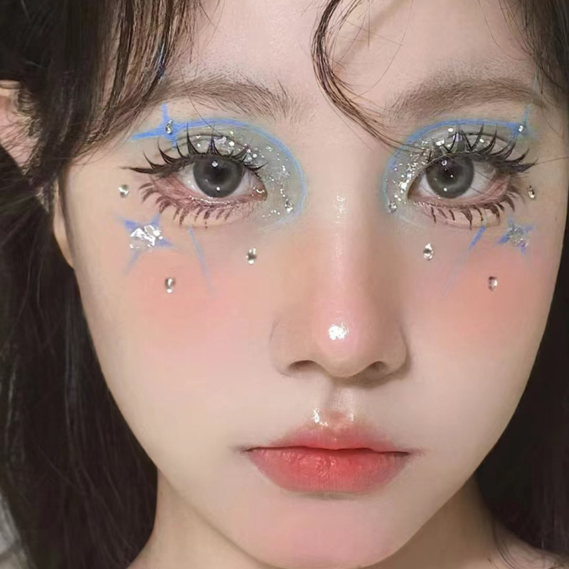 星辰碎钻亮片双头蓝色液体眼影闪片冬日冻伤眼影