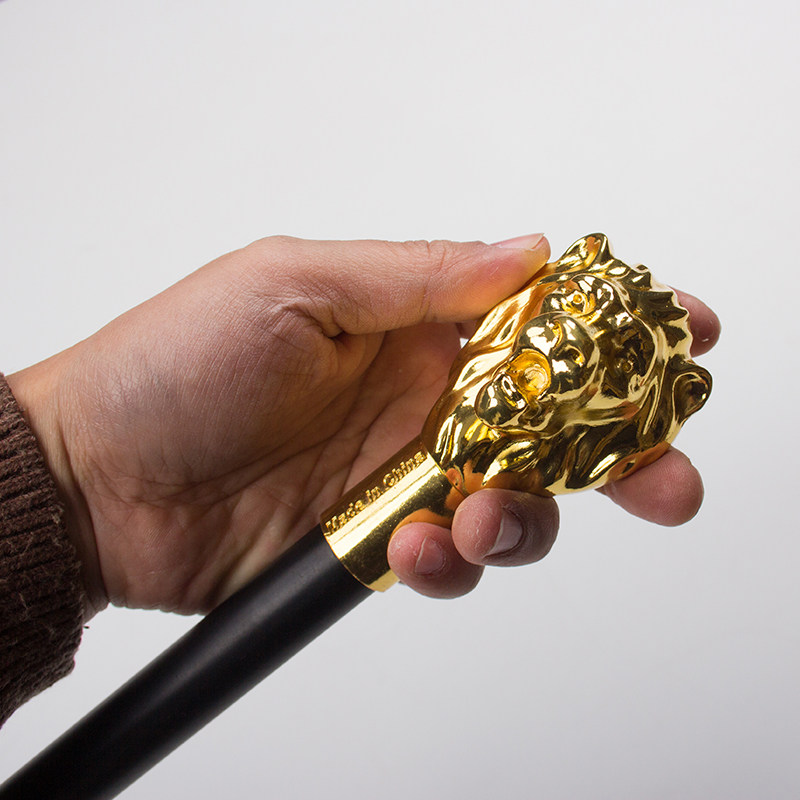 手杖拐杖狮子头金属绅士老人文明动物造型coscosplay配件