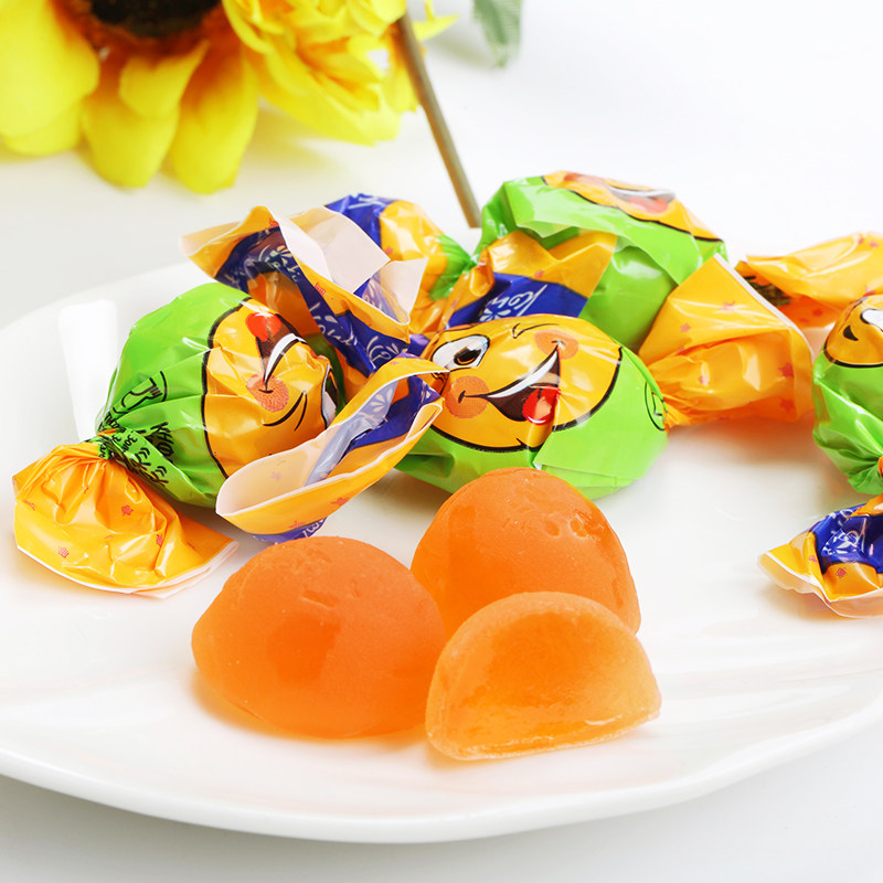 konti/康吉俄罗斯进口苹果味夹心软糖1斤装休闲食品零食糖果喜糖