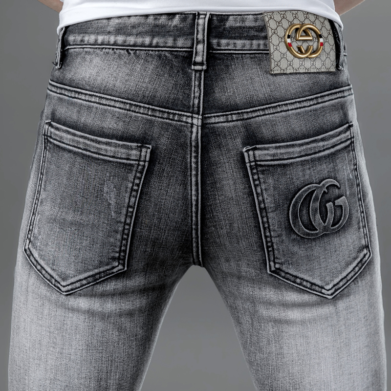 欧货正品牌出口原单尾货外贸男装高端牛仔裤潮秋冬款轻奢侈长裤子