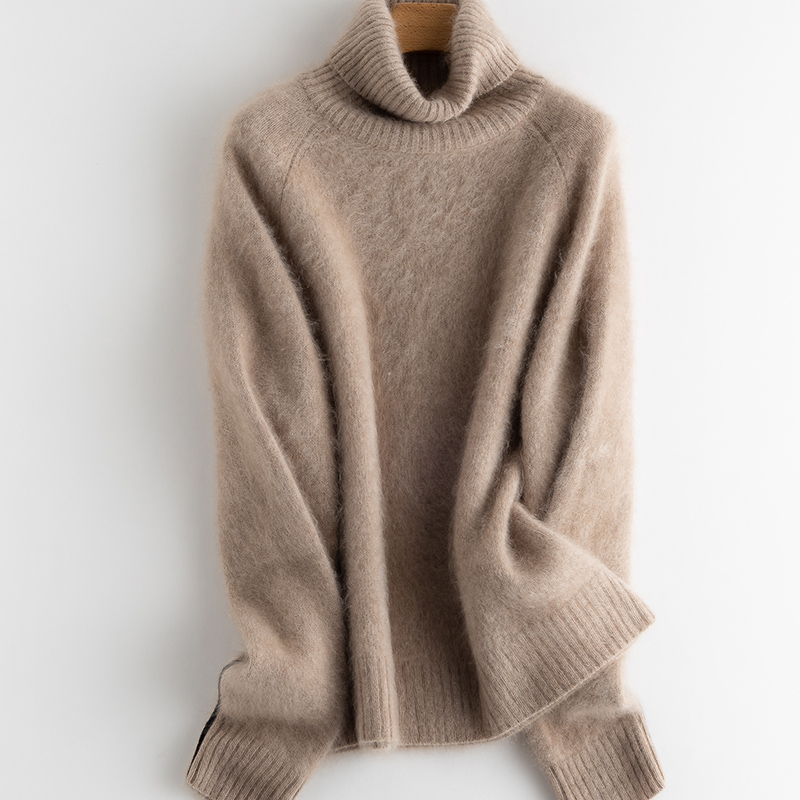 加厚康赛妮拉毛高领羊绒衫100%纯山山羊绒毛衣秋冬羊绒衫
