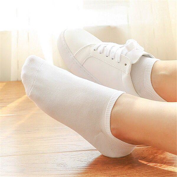 袜子纯色韩版袜夏学生白袜子2-10双女士短袜