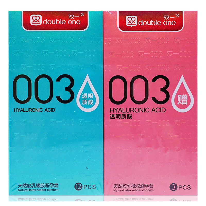 双一doubleone浓情避孕套情趣套装安全套透明质酸避孕套