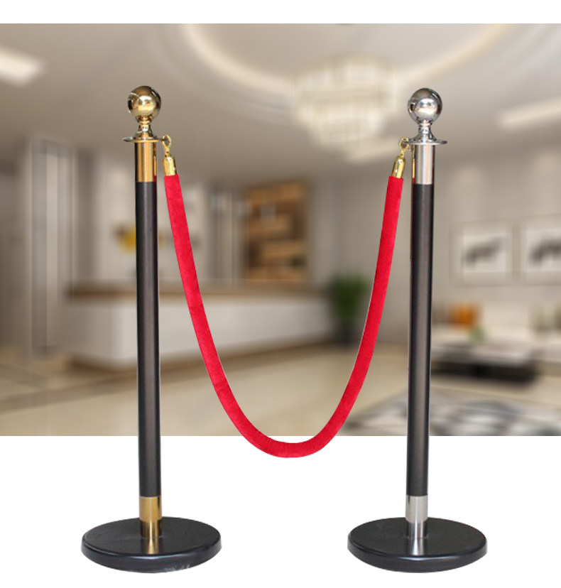 加厚不锈钢挂绳栏杆钛金迎宾礼宾柱杆一米米线护栏