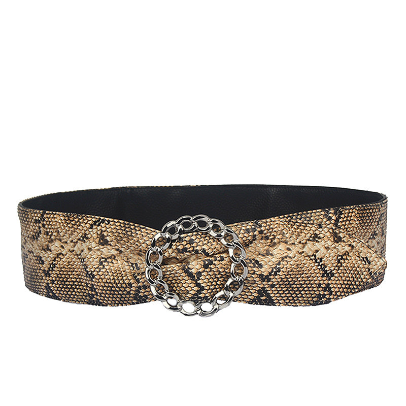 秋冬腰带束腰连衣裙大衣外套女士款腰欧美蛇皮腰带