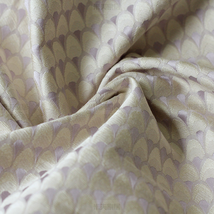 mifu米夫淡紫藕荷色灰紫色轻奢文艺珍珠光泽定制窗帘