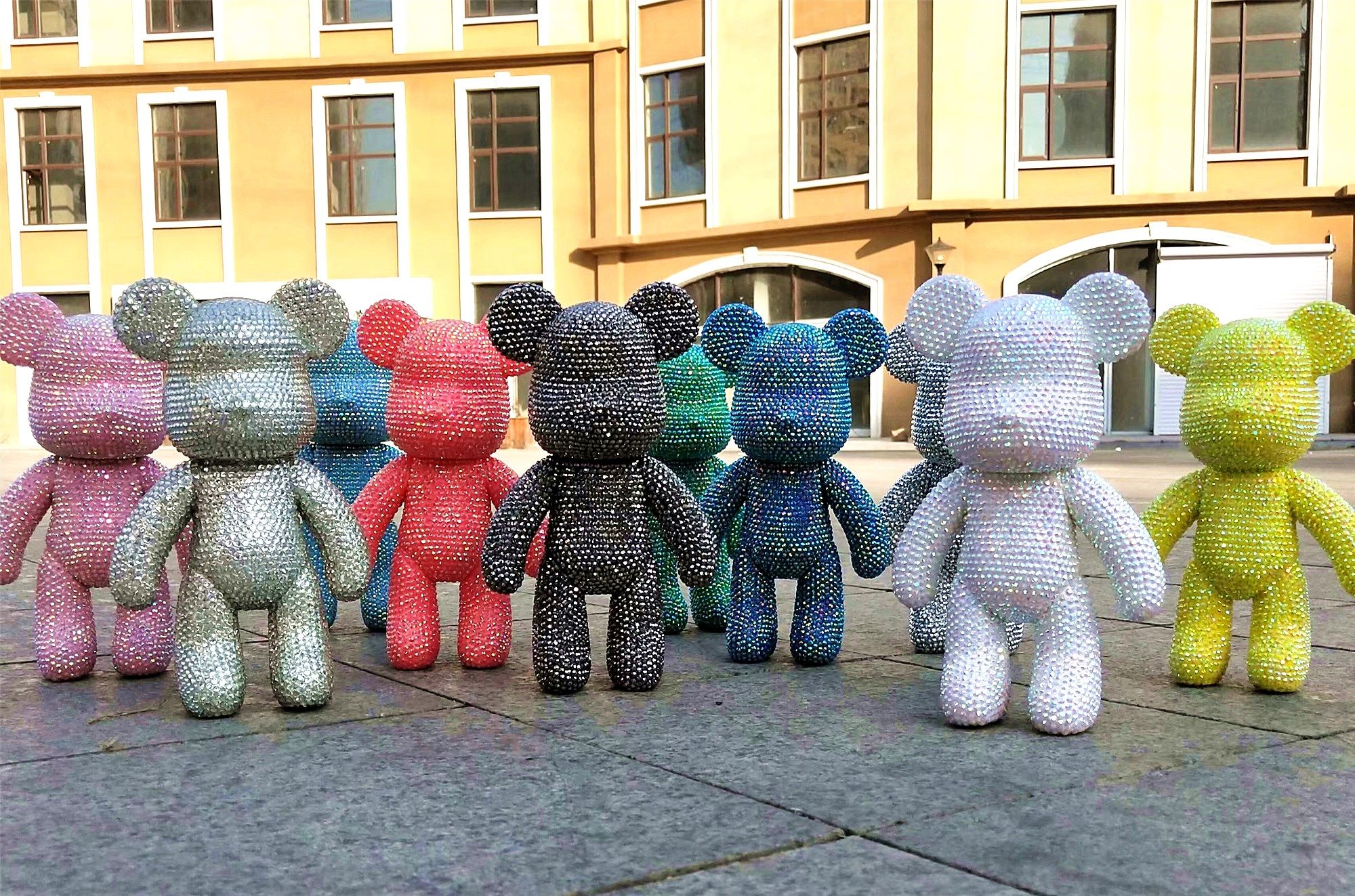 厘米手工贴钻diy粘钻玩偶积木熊暴力熊摆件手办储蓄罐